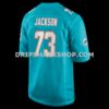 Mens Nike Austin Jackson Aqua Miami Dolphins Game Jersey