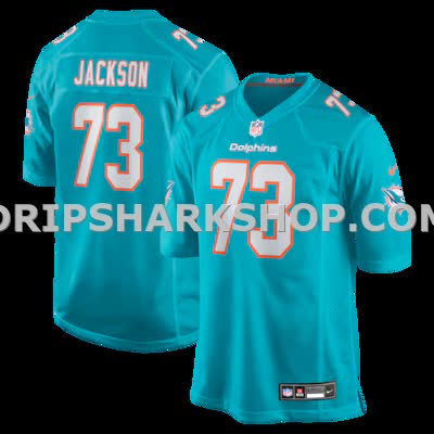 Mens Nike Austin Jackson Aqua Miami Dolphins Game Jersey