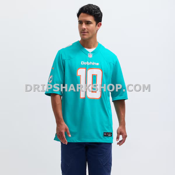 Mens Nike Tyreek Hill Aqua Miami Dolphins Game Jersey