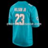 Mens Nike Jeff Wilson Jr Aqua Miami Dolphins Game Player Jersey