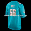 Mens Nike Quinton Bell Aqua Miami Dolphins Game Jersey
