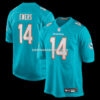 Mens Nike Quinn Ewers Aqua Miami Dolphins Team Game Jersey