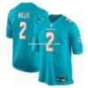 NFL20e1c7G04-13a6a7 Mens Nike Malik Willis Aqua Miami Dolphins Game Jersey