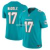 Mens Nike Jaylen Waddle Aqua Miami Dolphins Vapor Fuse Limited Jersey