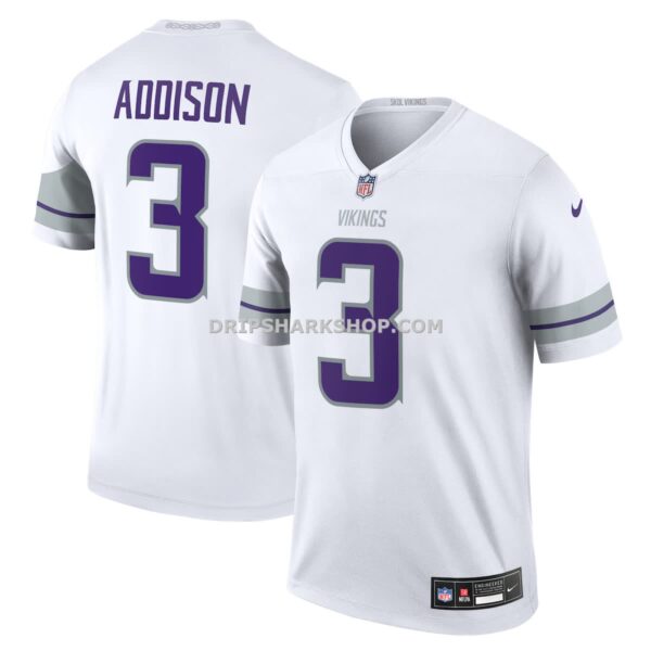 NFL2103fdG04-3d84b7 Mens Nike Jordan Addison White Minnesota Vikings Legend Player Performance Top