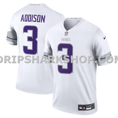 Mens Nike Jordan Addison White Minnesota Vikings Legend Player Performance Top