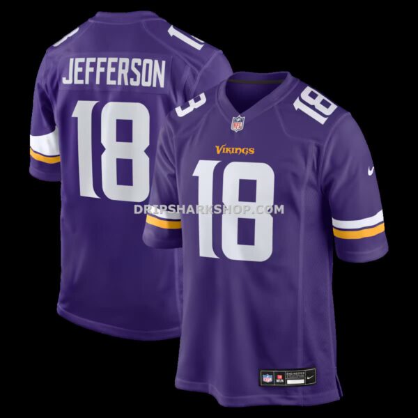 Mens Nike Justin Jefferson Purple Minnesota Vikings Player Game Jersey