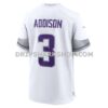 NFL212969G06-717e20 Mens Nike Jordan Addison White Minnesota Vikings Alternate Game Player Jersey
