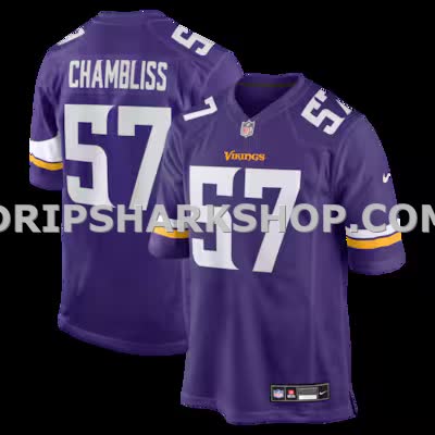 Mens Nike Chaz Chambliss Purple Minnesota Vikings Team Game Jersey
