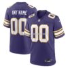 Mens Nike Purple Minnesota Vikings Classic Custom Game Jersey