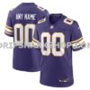 Mens Nike Purple Minnesota Vikings Classic Custom Game Jersey