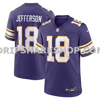 Mens Nike Justin Jefferson Purple Minnesota Vikings Classic Player Game Jersey