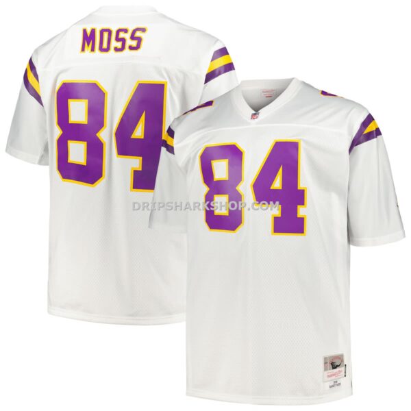 NFL213602G04-dcceb4 Mens Mitchell And Ness Randy Moss White Minnesota Vikings Big And Tall 1998 Legacy Retired Player Jersey