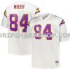 NFL213602M01-06ef21 Mens Mitchell And Ness Randy Moss White Minnesota Vikings Big And Tall 1998 Legacy Retired Player Jersey
