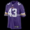 Mens Nike Andrew Van Ginkel Purple Minnesota Vikings Team Game Jersey