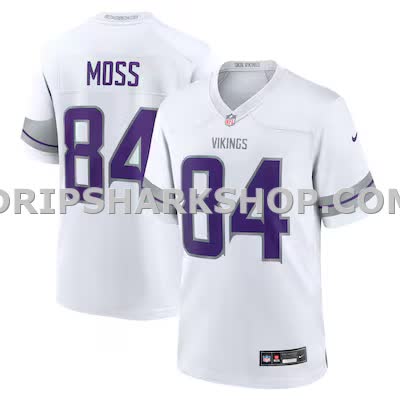 Mens Nike Randy Moss White Minnesota Vikings Alternate Retired Player Game Jersey