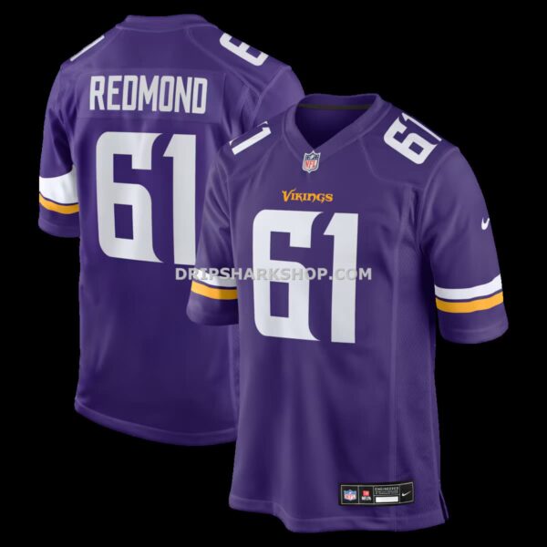 Mens Nike Jalen Redmond Purple Minnesota Vikings Game Jersey