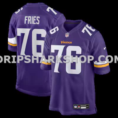 Mens Nike Will Fries Purple Minnesota Vikings Team Game Jersey