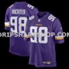 Mens Nike Bo Richter Purple Minnesota Vikings Team Game Jersey
