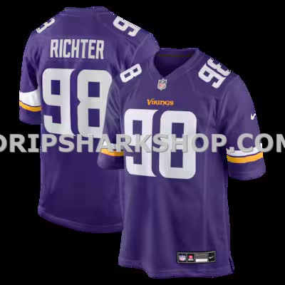 Mens Nike Bo Richter Purple Minnesota Vikings Team Game Jersey