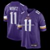 Mens Nike Carson Wentz Purple Minnesota Vikings Team Game Jersey