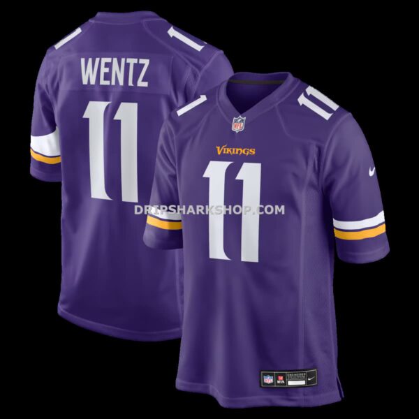 Mens Nike Carson Wentz Purple Minnesota Vikings Team Game Jersey