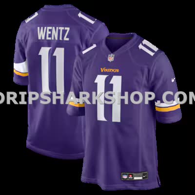 Mens Nike Carson Wentz Purple Minnesota Vikings Team Game Jersey