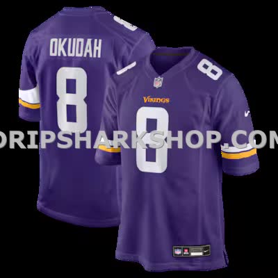 Mens Nike Jeff Okudah Purple Minnesota Vikings Team Game Jersey