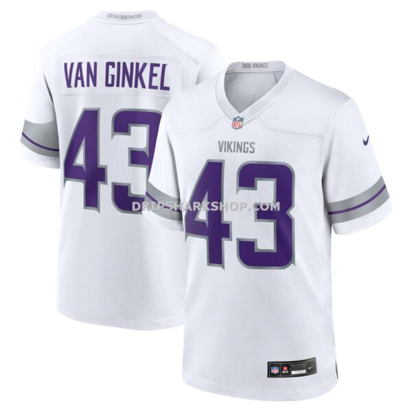 Mens Nike Andrew Van Ginkel White Minnesota Vikings Alternate Game Jersey