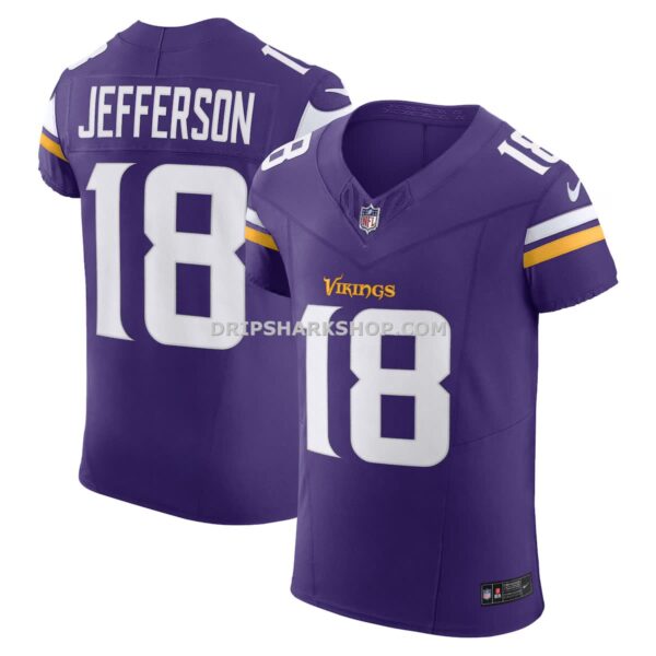 Mens Nike Justin Jefferson Purple Minnesota Vikings Vapor Fuse Elite Jersey