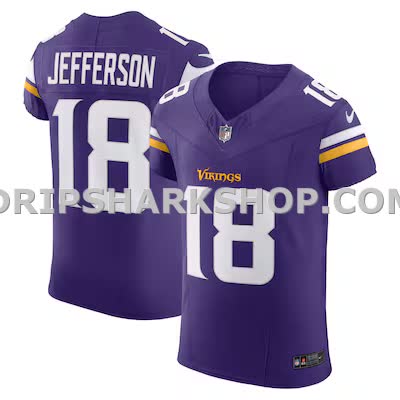 Mens Nike Justin Jefferson Purple Minnesota Vikings Vapor Fuse Elite Jersey