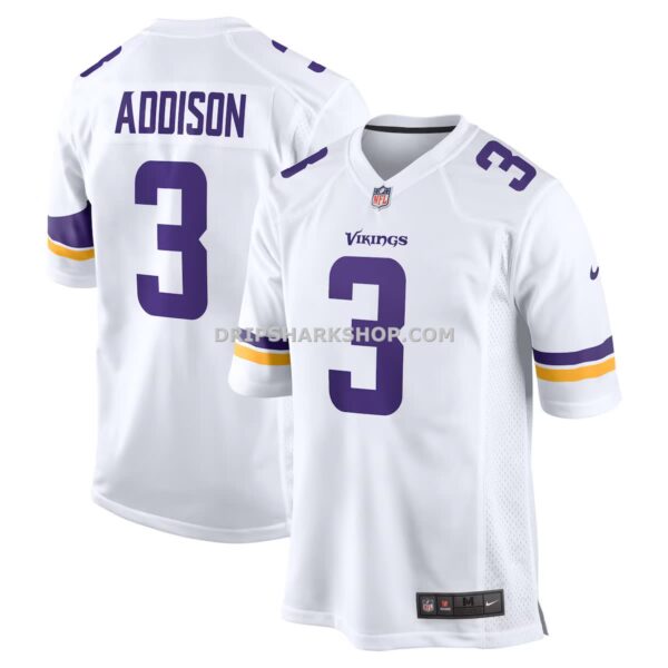 NFL216d73G04-3f679f Mens Nike Jordan Addison White Minnesota Vikings Away Game Jersey