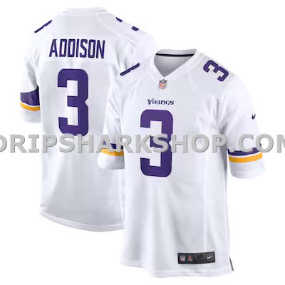Mens Nike Jordan Addison White Minnesota Vikings Away Game Jersey