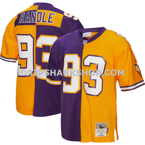 Mens Mitchell And Ness John Randle Purple Gold Minnesota Vikings 1998 Split Legacy Replica Jersey Pi5003000