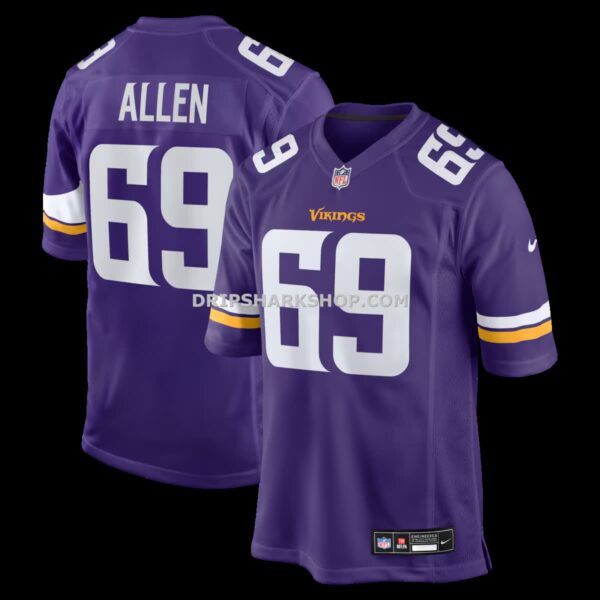 NFL217934G04-0590f1 Mens Nike Jared Allen Purple Minnesota Vikings Retired Player Game Jersey