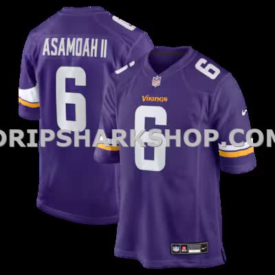 Mens Nike Brian Asamoah Ii Purple Minnesota Vikings Game Jersey