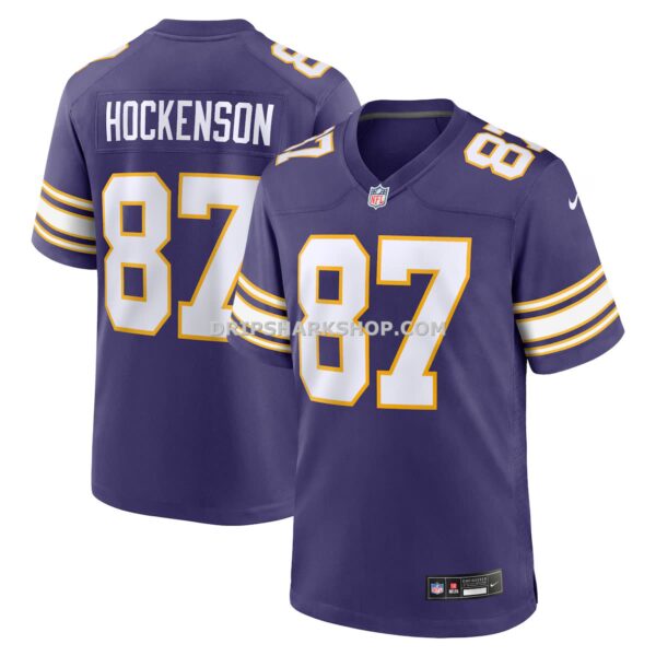 NFL217ffdG04-55bb80 Mens Nike Tj Hockenson Purple Minnesota Vikings Classic Player Game Jersey