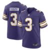 Mens Nike Jordan Addison Purple Minnesota Vikings Alternate Game Jersey