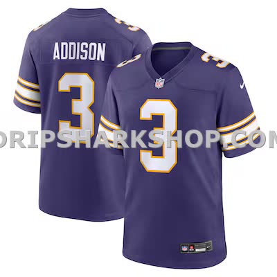 Mens Nike Jordan Addison Purple Minnesota Vikings Alternate Game Jersey