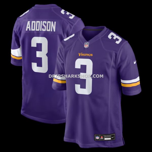 NFL218ae6G04-b2af45 Mens Nike Jordan Addison Purple Minnesota Vikings Game Jersey