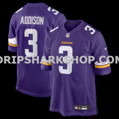 Mens Nike Jordan Addison Purple Minnesota Vikings Game Jersey