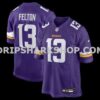 Mens Nike Tai Felton Purple Minnesota Vikings Team Game Jersey