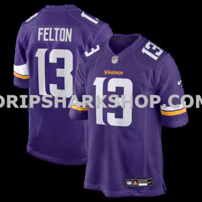 Mens Nike Tai Felton Purple Minnesota Vikings Team Game Jersey