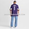 NFL219546G11-09a842 Mens Nike Number 1 Groom Purple Minnesota Vikings Game Jersey