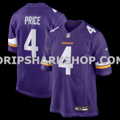 Mens Nike Myles Price Purple Minnesota Vikings Team Game Jersey