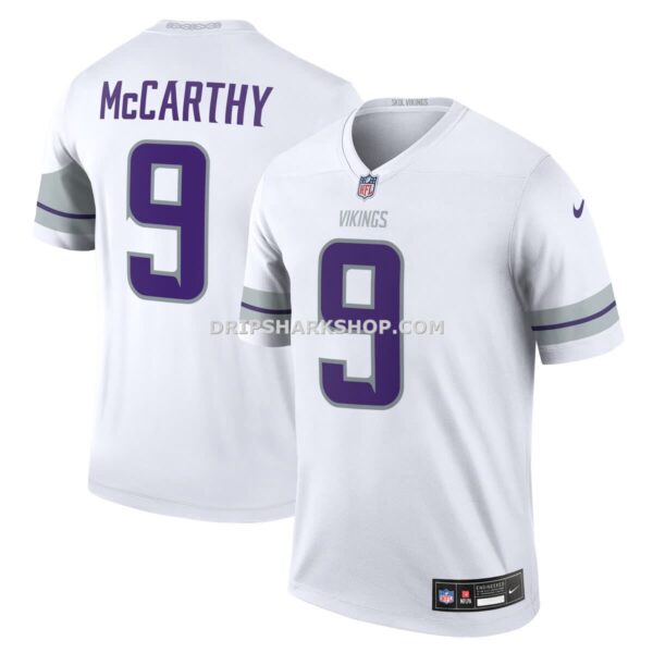 NFL219d9dG04-b4ff47 Mens Nike Jj Mccarthy White Minnesota Vikings Legend Player Performance Top