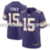 Mens Nike Dallas Turner Purple Minnesota Vikings Alternate Game Jersey