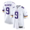 NFL21addfG04-508049 Mens Nike Jj Mccarthy White Minnesota Vikings Game Jersey