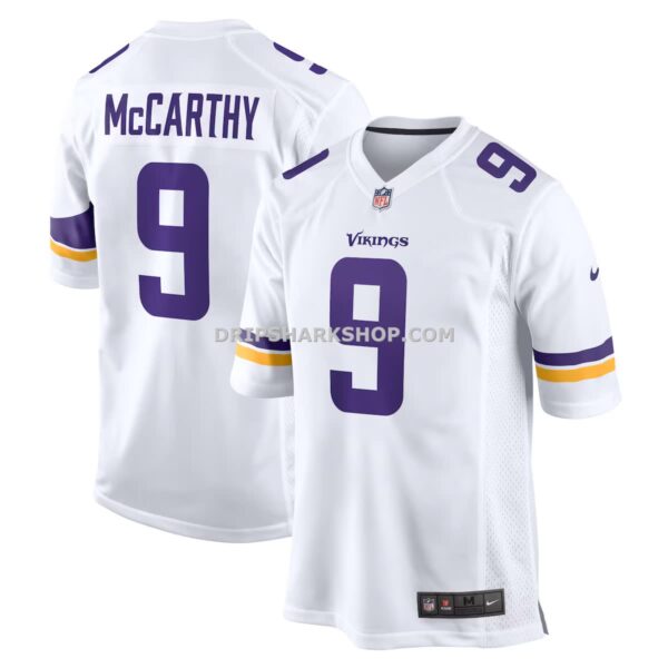 NFL21addfG04-508049 Mens Nike Jj Mccarthy White Minnesota Vikings Game Jersey