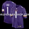 Mens Nike Number 1 Dad Purple Minnesota Vikings Game Jersey